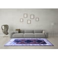 thumbnail image 3 of Ahgly Company Indoor Square Persian Blue Traditional Area Rugs, 4' Square, 3 of 4