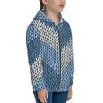thumbnail image 5 of Kdxio Cozy Knitted Blue Chevron Pattern Kids Boys Girls Zip Up Hoodie 3D Printed Hooded Sweatshirt Hoody Coat with Pocket 7-12 Y-Small, 5 of 6