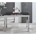 thumbnail image 3 of Furniturebox UK Enna 66.93-Inch Metal and Glass Indoor Extending Dining Table, Black & Chrome, 3 of 6