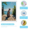 thumbnail image 3 of Diamond Art Kit for Adults, Cat Sunlit Deck Ocean View Diamond Painting for Adults Beginners, 5D DIY Diamond Art Painting Kits, Colorful Diamond Painting Craft for Home Decor 12x16, 3 of 7