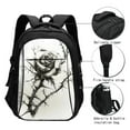 thumbnail image 3 of Disketp Black And White Rose Travel Laptop Backpack, Laptops Backpack with USB Charging Port, Water Resistant Computer Bag Gift for Men & Women, 3 of 7