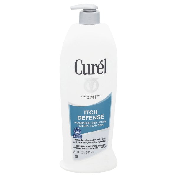 Curel Itch Defense Calming Body and Hand Lotion for Dry, Itchy Skin, 20