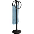 thumbnail image 1 of BGL Hand Towel Holder Stand for Bathroom, Hand Towel Stand for Bathroom Counter, Free Standing Towel Racks for Bathroom with Weighted Wood Base,19" High-Oil Rubbed Bronze, 1 of 8
