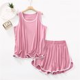 thumbnail image 4 of Pijamas cómodos de Modal para mujer, ropa holgada de verano para el hogar, nuevo chaleco informal sin mangas, pantalones cortos, conjunto de pijamas para mujer, 4 of 4