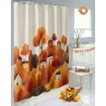 thumbnail image 4 of Fall Shower Curtain Hill House Bathroom Curtains with Hooks, Waterproof Fabric Autumn Tree Mountain Linen Thanksgiving Bath Shower Curtains Set for Bathroom Bathtubs Decor 72x84 Inch, 4 of 7
