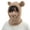 Khaki, variant on Women Cute Bear Ear Hooded Scarf 2 In 1 Winter Hat Plush Fleece Lined Windproof Face Cover Balaclava Warm Neck Gaiter Hat Khaki One Size