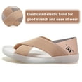 thumbnail image 2 of Cyiecw Women's Flat Sandals Elastic Strap Sandals Summer Open Toe Beach Sandals Shoes, 2 of 7