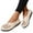 Gold, variant on Womens Slip on Loafers Comfortable Walking Shoes Bohemia Flower Casual Leather Ballet Flats