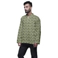 thumbnail image 2 of Atasi Kurta Traditionnelle en Coton Imprimé Col Mandarin pour Hommes Chemise Décontractée, 2 of 5
