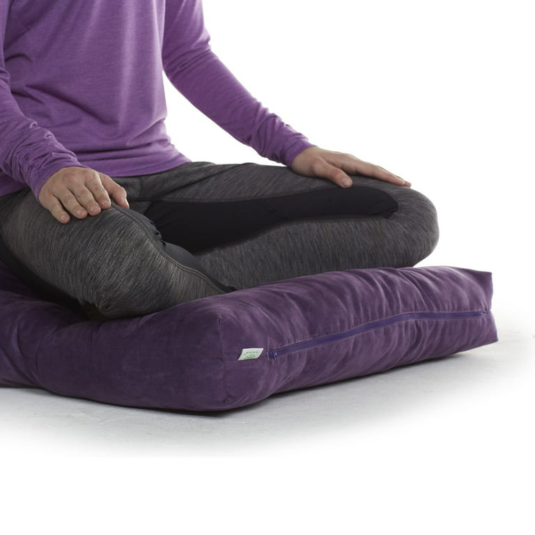 Gaiam Zabuton Soft Rectangular Meditation Floor Cushion Support