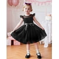 thumbnail image 2 of Oudiya Toddler Girls Tutu Dress Summer Contrast Mesh Party Dresses Cute Princess Tulle Sundress with Belt 2-8Y, 2 of 6