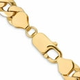thumbnail image 4 of 14K Yellow Gold Jbsp's 8mm Flat Beveled Curb Chain (24 X 8) Made In South Africa 1308-24, 4 of 5
