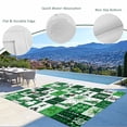 thumbnail image 3 of St. Patrick's Day Outdoor Rug for Patio/Deck/Porch, Non-Slip Large Area Rug 4 x 6 Ft, Green Checked Luck Leaves Gnomes Indoor Outdoor Rugs Washable Area Rugs, Reversible Camping Rug Carpet Runner, 3 of 8