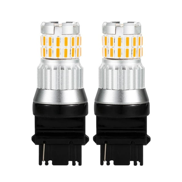 Juego de 2 bombillas LED intermitentes para luces de freno y de marcha atrás de coche Amarillo 3157