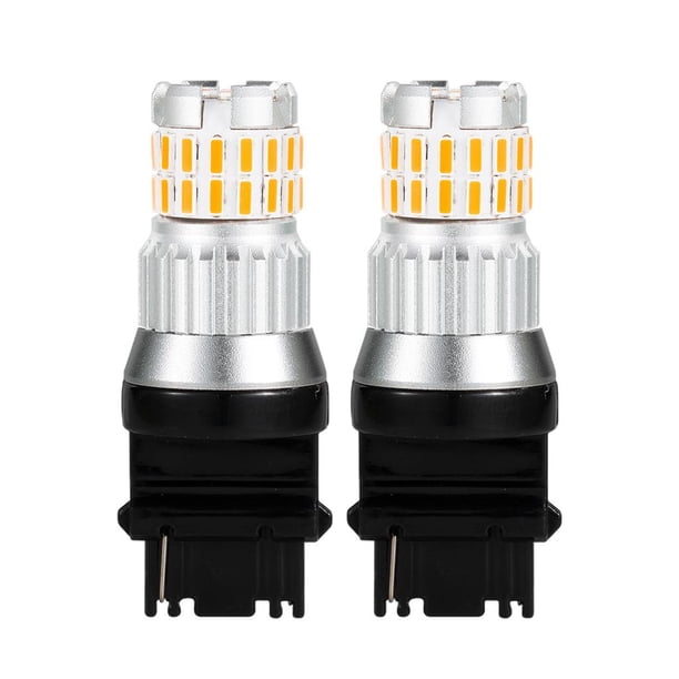 Juego de 2 bombillas LED intermitentes para luces de freno y de marcha atrás de coche Amarillo 3157