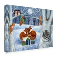 thumbnail image 2 of MAKIKO 'Fox Family Good Night' Canvas Art, 2 of 3