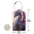 thumbnail image 2 of Rocae Dragon for Leather Luggage Baggage Tags ID Label Privacy Cover ID Label with Stainless Steel Loop and Address Card, 2 of 5