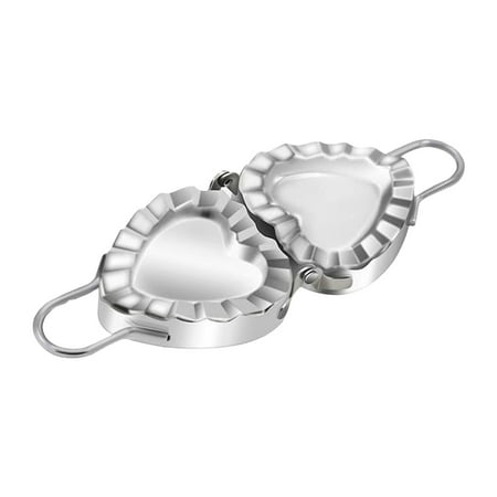 

MRULIC Kitchen supplies Stainless Steel Dumpling Tool Heart-shaped Creative Dumpling Mould Dumpling Skin Artifact + A