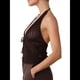 thumbnail image 3 of Camisola Corta con Cuello Halter y Lazo Frontal de Crochet para Mujer, para Playa Color Café M, 3 of 6