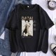 thumbnail image 2 of Camiseta negra Bungo Stray Dogs para mujer, camisetas gráficas blancas de manga corta, Osamu, Dazai, Nakajima, Atsushi, envío directo, 2 of 4