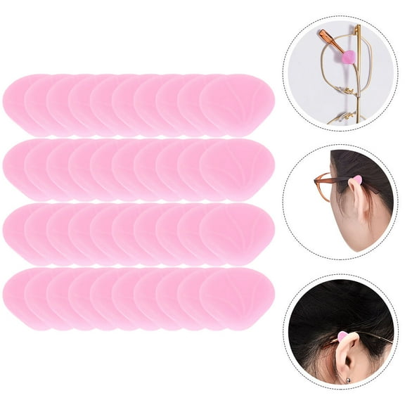 Soimiss 20 Pairs of Eyeglass Ear Hooks Silicone Fixing Glasses for Daily Wear Back to School