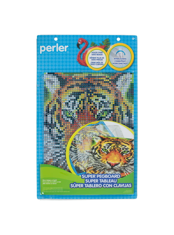 Perler Super Pegboard For Fuse Beads, Ages 6 and Up, 3 Pcs