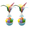Blue-2pc, variant on Cmunyle 2 PC Self Righting Wobble Cat Toy Interactive Entertainer With Colorful Feather Wand Plush Balls Battery Free Exercise Toy For Indoor Household Cats