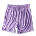 thumbnail image 1 of Pantalones cortos de verano para mujer, pijama informal fino, pantalones holgados para estar por casa - Material de poliéster, cintura elástica alta, ligeros, 1 of 3