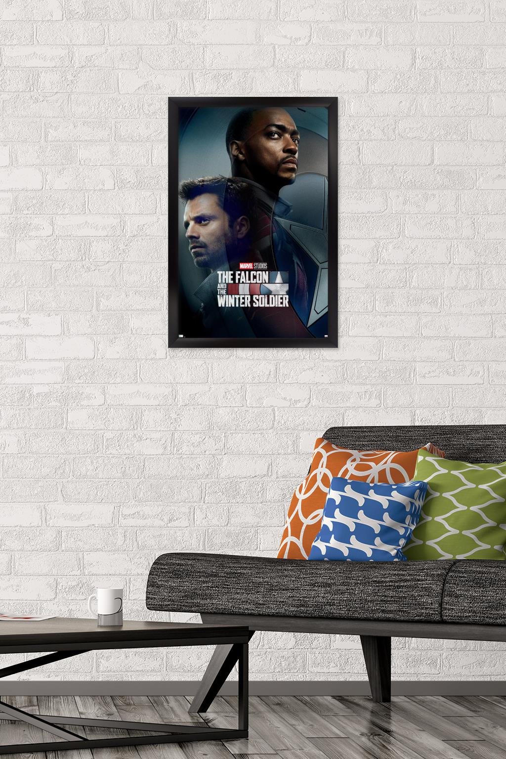 Marvel TeleVision - Falcon and Winter Soldier - Wings Wall Poster, 14.725" x 22.375", Framed