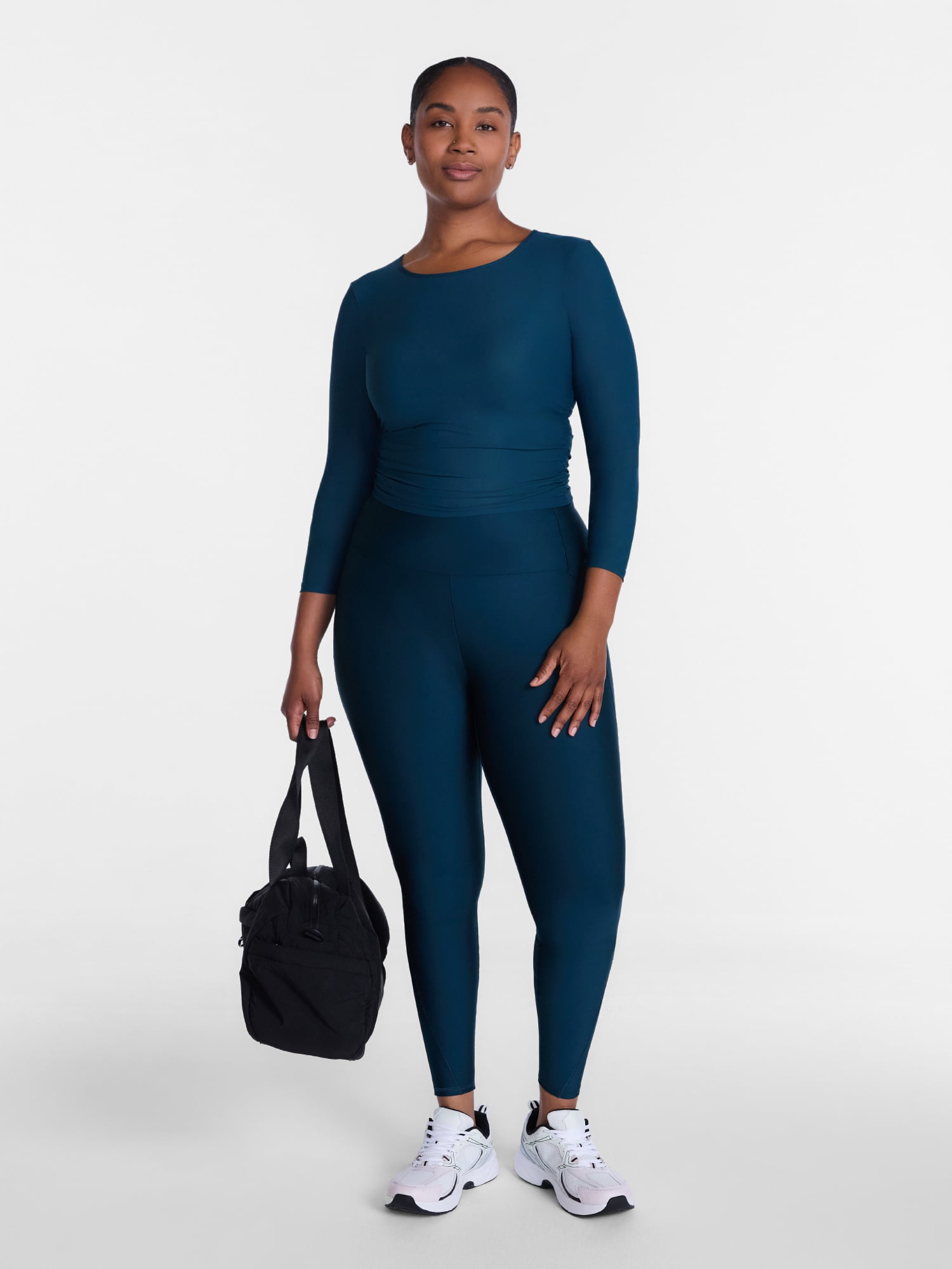 Avia Women's and Women's Plus Shine Leggings, 27" Inseam, Sizes XS-4X