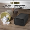 thumbnail image 4 of Bote de basura TrashAid Bathroom 10L con tapa de plástico negro, 4 of 7