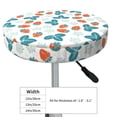 thumbnail image 4 of Kdxio Floral Strawberr Print Stool Covers Round,Stretch Round Bar Stool Covers Washable Bar Stool Cushion Slipcover for 12-15 Inch Chair, 4 of 7