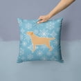 thumbnail image 2 of Winter Snowflake Dog Profile Art Fabric Decorative Pillow, 2 of 4
