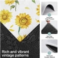 thumbnail image 3 of White Sunflower Petal Pattern Kitchen Rugs Sets Of 3,Kitchen Runner Rugs Non Skid Washable,Decorative Kitchen Floor Mats for Kitchen,Sink,Laundry,17"x30"+ 17"x47" + 17"x59", 3 of 6