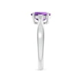 thumbnail image 3 of ANGARA Natural 1.15 Ct. Amethyst with Diamond Classic Ring in 14K White Gold for Women (Ring Size: 12), 3 of 9