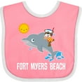 thumbnail image 3 of Inktastic Fort Myers Beach Florida Dolphin Boys or Girls Baby Bib, 3 of 4