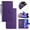 Purple, variant on for iPhone 16 Case Wallet Flip Magnetic Clasp Folio Case [Kickstand] with RFID Blocking Card Holders [Detachable Wrist Strap] Shockproof Premium PU Leather Phone Cover, Purple