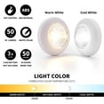 thumbnail image 7 of 8PCS Tap Lights, LED Push Lights, Stick on Lights, Portable Stick on Lights, Battery Powered LED Puck Lights, for Closets, Cabinets, Garage, Bedroom Wall, Kitchen, 7 of 7