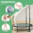 thumbnail image 7 of 40" Trampoline with Resistance Ropes,Fitness Foldable Mini Trampoline Max Load 450lbs, 4-Level Height-Adjustable Foam Handle,Indoor/Outdoor Rebounder for Adults, 7 of 7