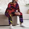 thumbnail image 7 of Sikiie A Bright Abstract Mens Pajama Set, Soft Warm Long Sleeve Sleepwear, Cozy Button-Down Pjs for Men-XX-Large, 7 of 7