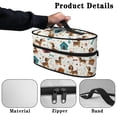 thumbnail image 5 of HELLHERO Iron Carrier Bag Universal for Most Irons Handheld Travel Steamer Organizer Dachshund Paw Print Pattern Gift, Case Only, 5 of 6