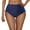 #A Navy, variant on Alkepwun High Waisted Bikini Bottoms Women Strappy Swim Bottoms Full Coverage Bathing Suit Bottoms Low Raise Swimsuit Briefs Shorts