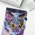 thumbnail image 6 of Fire 7 Tablet Case 9th/7th/5th Generation, Dteck Premium Leather Folio Stand Wallet Kids Case with Auto Sleep/Wake for All New Kindle Amazon Fire 7 Released 2019/2017/2015, Colorful Cat, 6 of 8