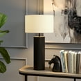 thumbnail image 2 of Evelyn&Zoe York 29.5" Mid-Century Modern Metal Table Lamp with White Drum Fabric Shade, 2 of 6