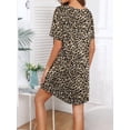 thumbnail image 5 of Avidlove Women Nightgowns Short Sleeve Sleep Shirts Crew Neck Nightdress Soft Sleepwear, 5 of 6