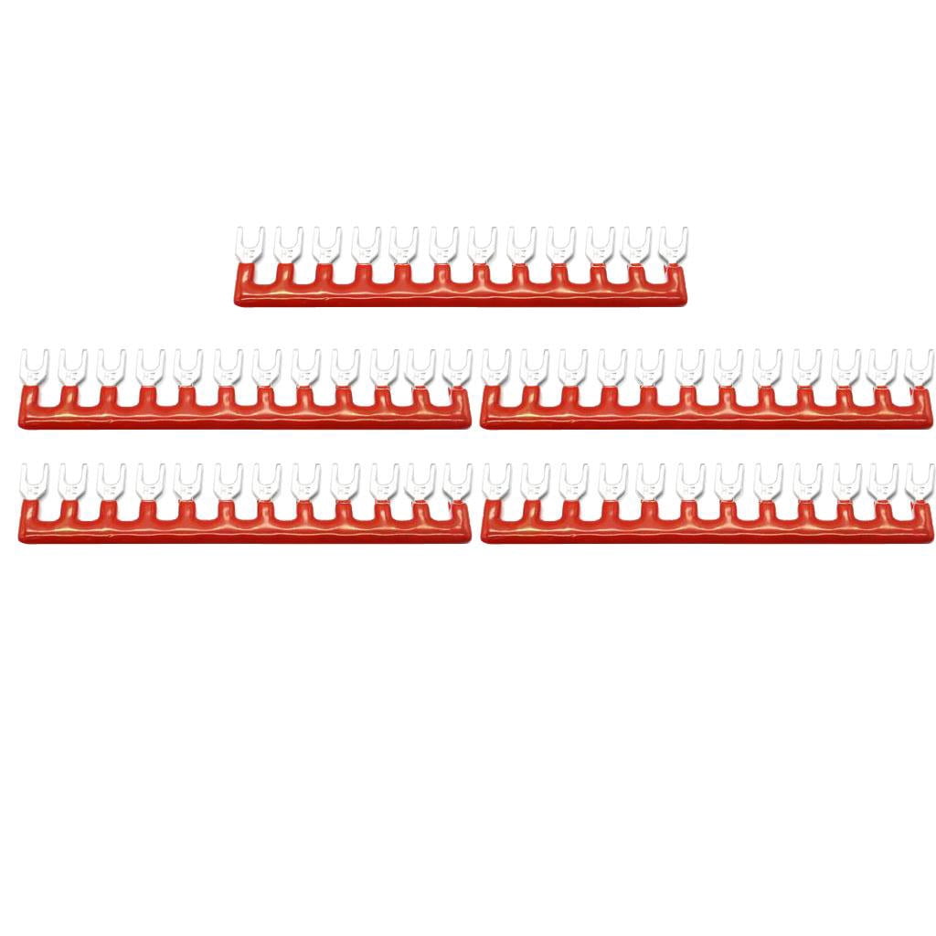 jiaping 5 Sets of 600V 15Amp 2-Rows 12-Positions Screw Wire Terminal Strip Barrier Block