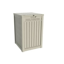 Decksplore Package Delivery Box for Outside with Sign, 55 Gallon Storage with Lockable Secure, Large Double Wall Resin Outdoor Package Delivery Waterproof Brown