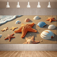thumbnail image 6 of LUUFILx Beach Themed Starfish Shells Banner Background Party Decorations, 6 of 8