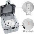thumbnail image 3 of y 66 Waterproof Power Strip with Switch and Waterproof Junction Box, Outdoor Dustproof Socket Wall Electrical Outlet for Kitchen, Bathroom, Garage, Pool and Garden, 3 of 5