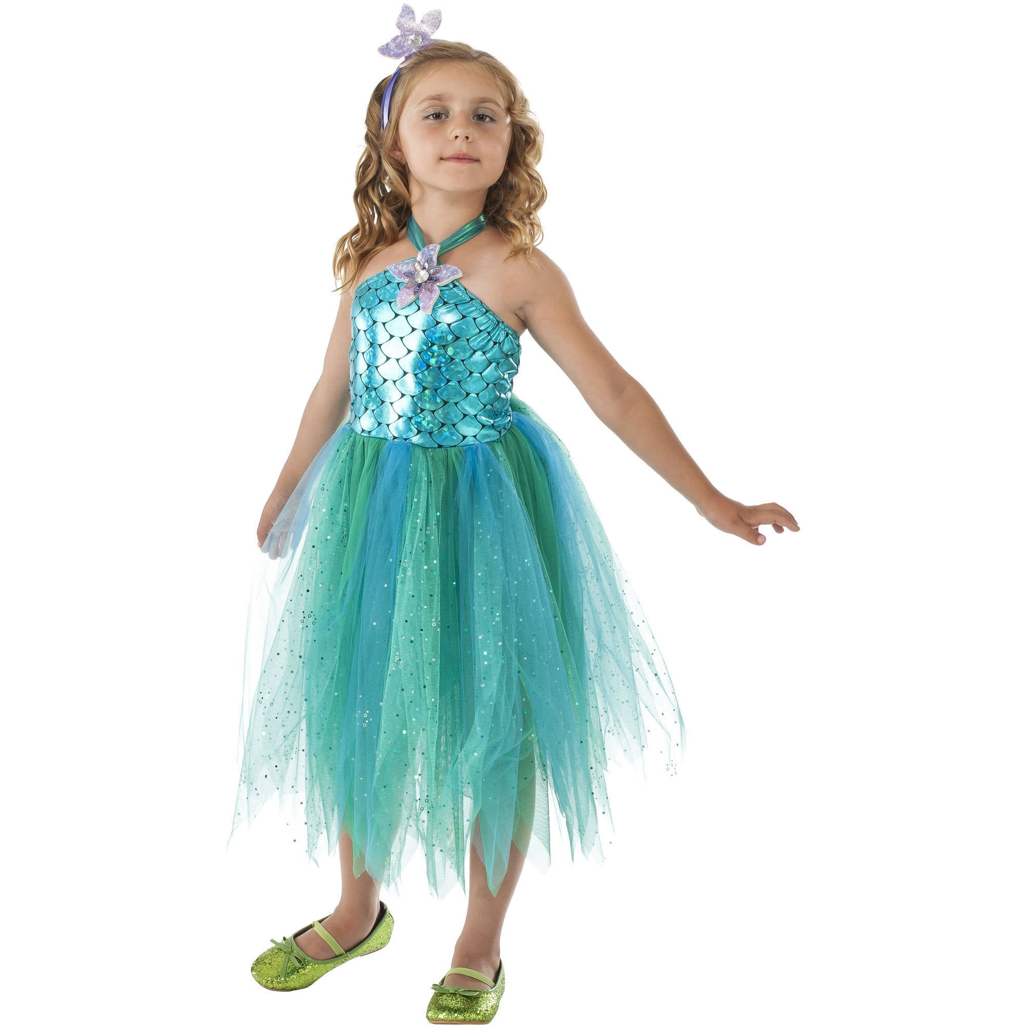 Mermaid Toddler Dress Halloween Costume - Walmart.com